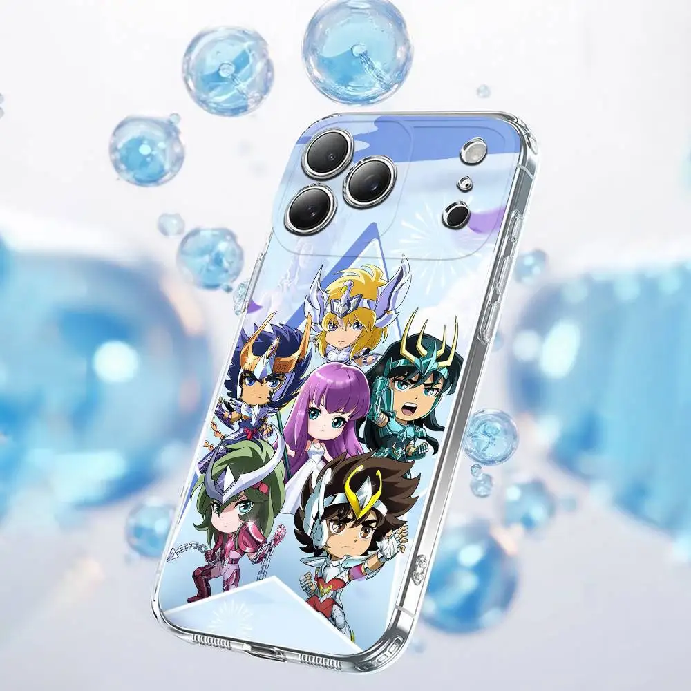 Чехол для телефона S-Saint Seiya Knights Zodiac для iPhone 17,16,15,14,13,12,11 Plus,Pro,Max,Plus,E,SE4,Air,Mini Transparent