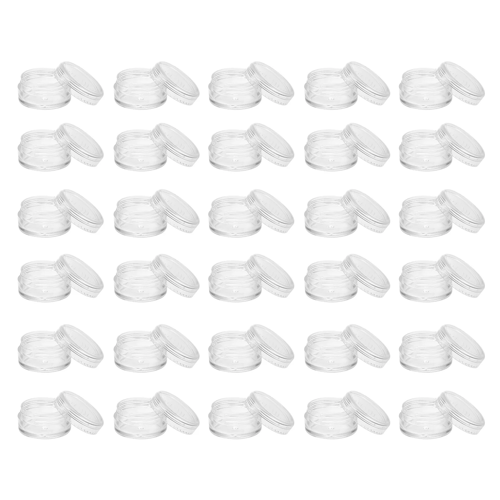 

30Pcs Face Cream Box Clear Reusable Plastic Jars for Personal Care Products Leak-Proof Design Portable Sample Storage Containers