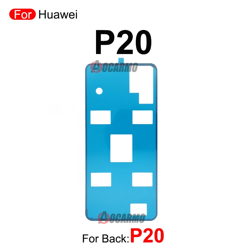 Pegatina de puerta trasera para Huawei P10 P20 P30 P40 Lite 5G P40Pro + P50 Pro P60 cinta adhesiva de cubierta trasera pegamento P30Pro P40Pro reemplazo