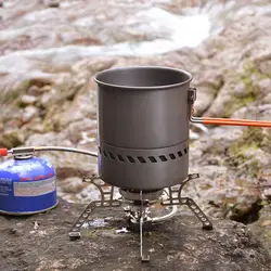 1500ml Camping Stoves Outdoor Hiking Cooking supplies Heat Exchanger Pot Bowl Portable camping Gas Burners