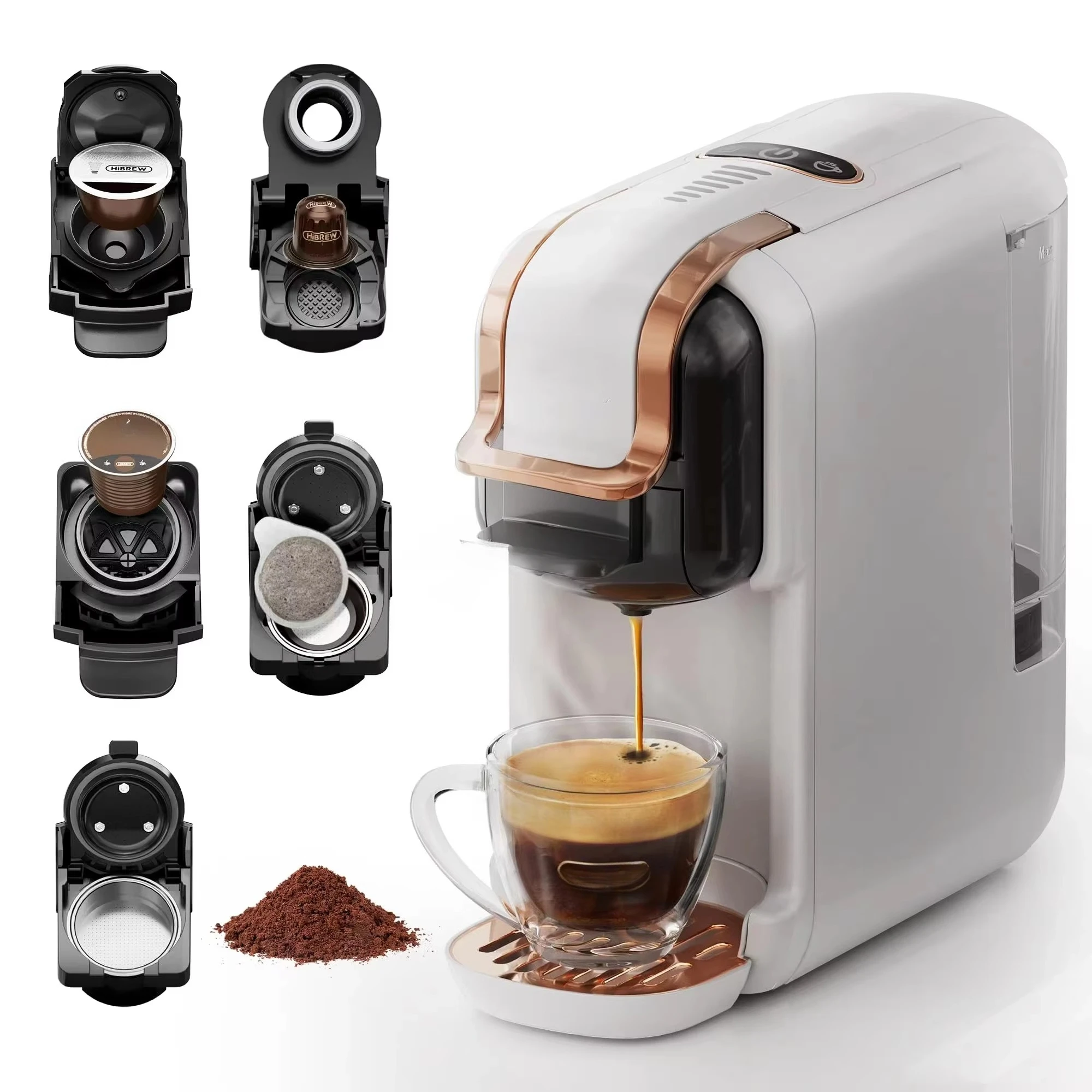 espresso Machine Coffee Machine Compatible with Nespresso Pods, 19Bar Coffee Maker, Stainless Steel Espresso Maker