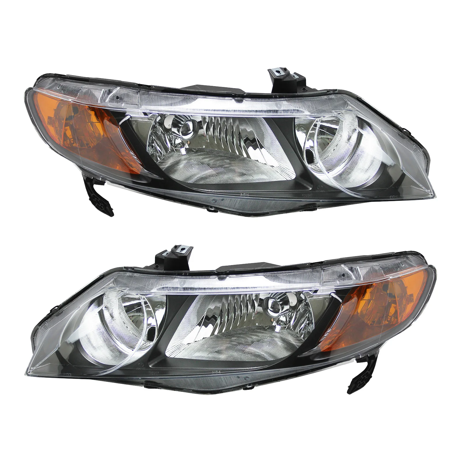 

Автомобильный головной фонарь в сборе для Honda Civic 06-11 годов, Clear Len, корпус черный, янтарный