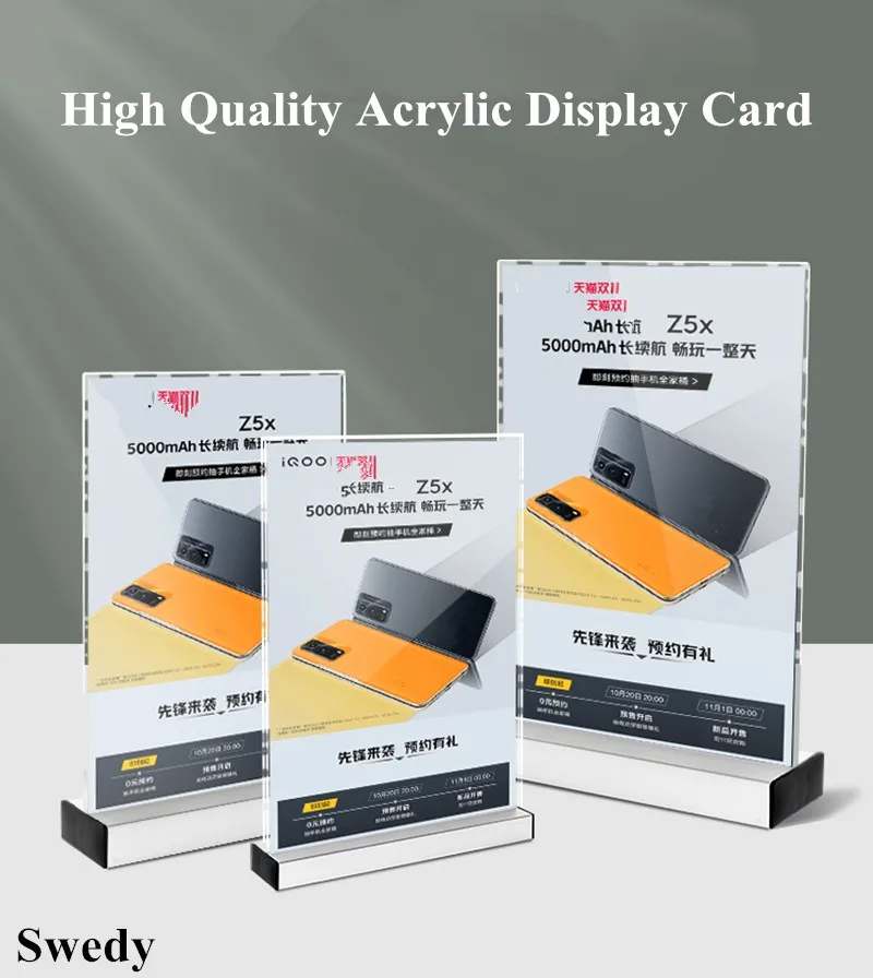 A4 210x297 مللي متر الألومنيوم كونترتوب حامل علامة أكريليك كتيب حامل عرض موقف الجدول حامل القائمة سعر ورقة ملصق الإطار #4