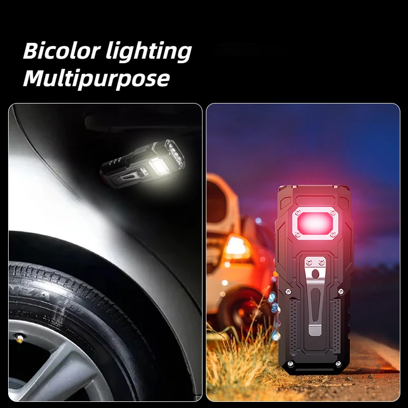 Draagbare Sterke Lichte Ultra Heldere Led Zaklamp Opladen Draagbare Multifunctionele Werklamp Outdoor Mini Verlichting Power Bank