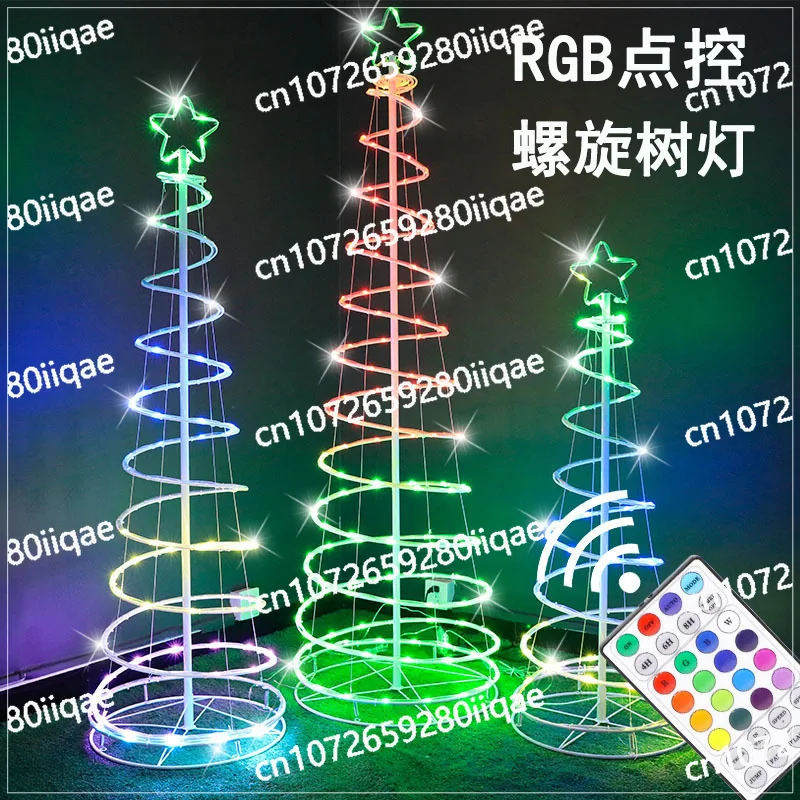 

New LED Christmas Tree Indoor and Outdoor Holiday Decoration Atmosphere Light Symphony Point Control Spiral Tree Light
