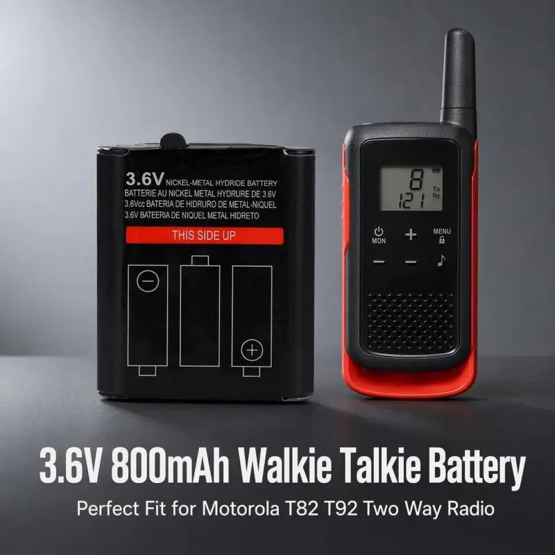 3.6V 800mAh PMNN4477A Rechargeable Battery Fit Motorola T82 T92 Two Way Radio Walkie Talkie