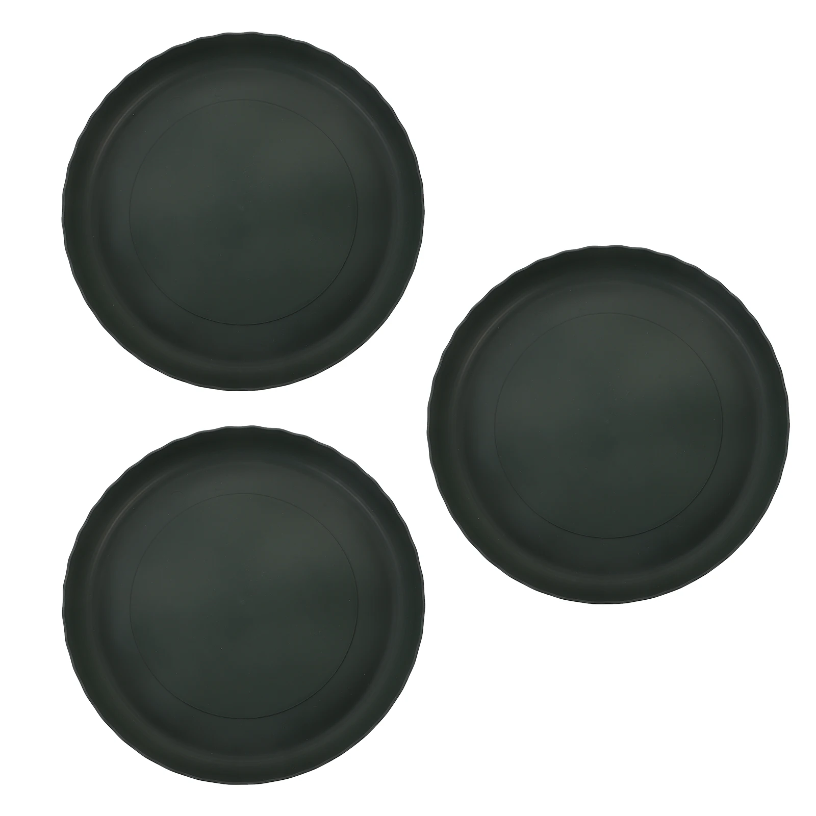 

3pcs Plastic Flower Pot Bottom Support Tray Durable Sturdy Long Life Protect Surfaces Maintain Moisture Green Square Plant Pots