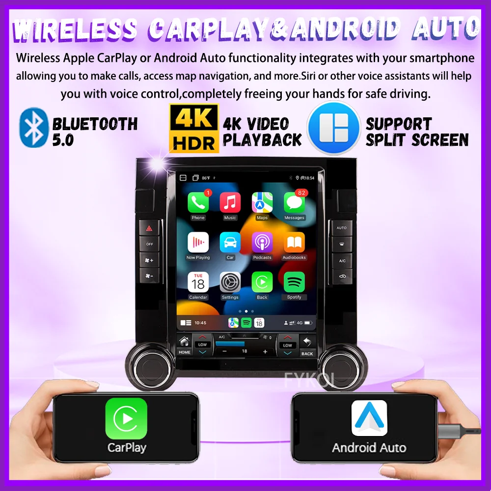 Car Radio For Volkswagen Vw Touareg 2002-2015 CarPlay AndroidAuto Automotive multimedia Tesla Style Bluetooth 4G GPS Navigation