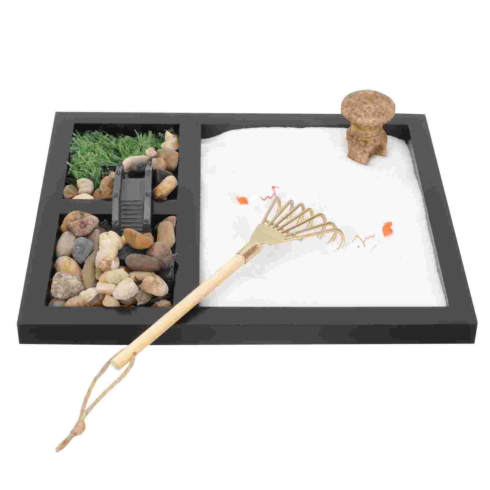 Ornaments Zen Sand Table Office Decor Rocks Desktop Sandbox Stone Little Artware