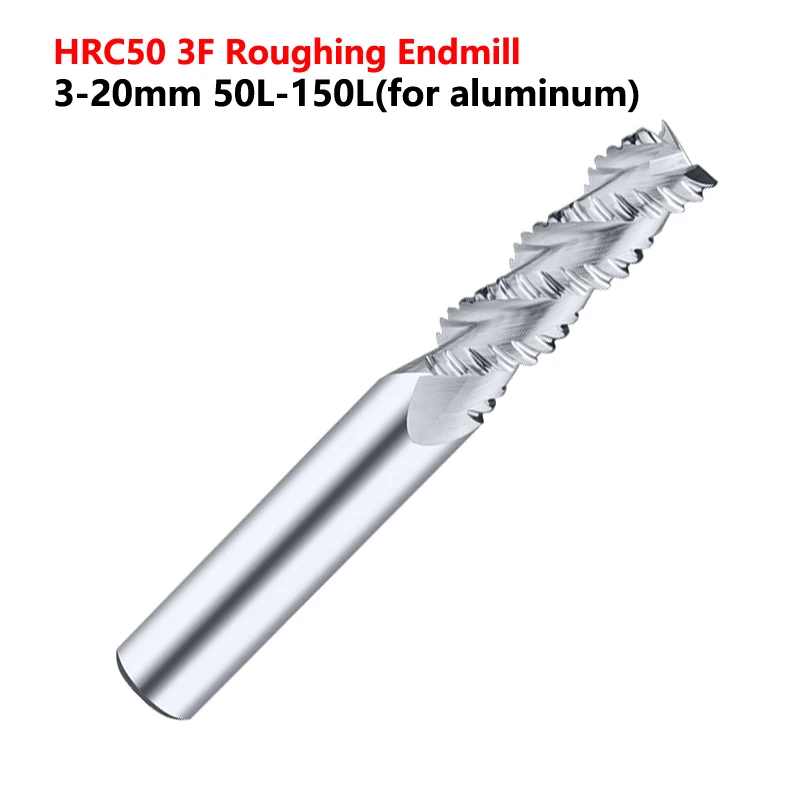 

OYYU HRC50 3-зубые черночные концевые фрезы для алюминиевого покрытия, твердосплавные концевые фрезы, вольфрамовая сталь, ЧПУ 3-20 мм, 50L-150L, инструменты с ЧПУ