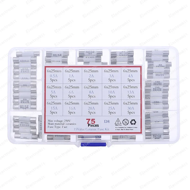 kit-de-assortimento-de-fusiveis-ceramicos-de-acao-rapida-75-pecas-15-valores-6mm-x-25mm-250v-05a-30a