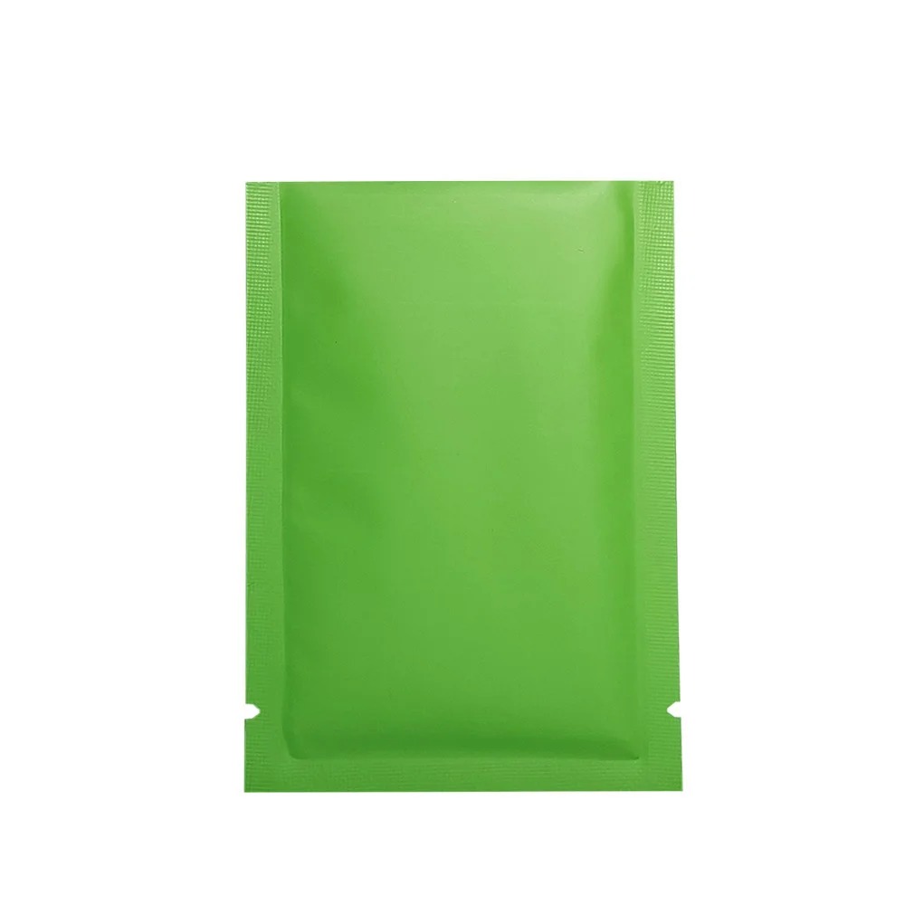 Matte Green Aluminum Foil Open Top Vacuum Bag Package Bulk Food Sample Powder Tea Heat Seal Smell Proof Storage Bag