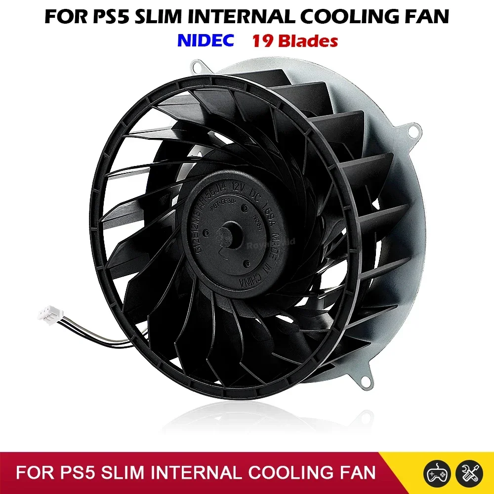 

Сменный внутренний вентилятор охлаждения для PS5 Slim, 19 лопастей, 12В DC, 1.69А, для консоли PS5 Slim, игровой аксессуар