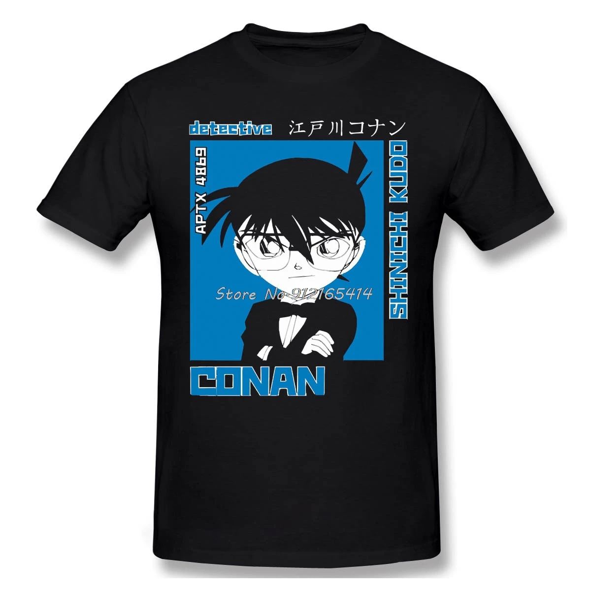 Janpanese Anime Detective Conan Suspense Manga New Arrival T-Shirt Aptx Unique Tshirt Tees Streetwear Harajuku