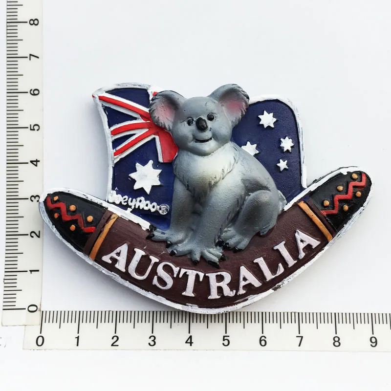 

Australian Dart Sloth Koala Fridge Magnet Gift Resin Decoration Message Sticker Travel Souvenir