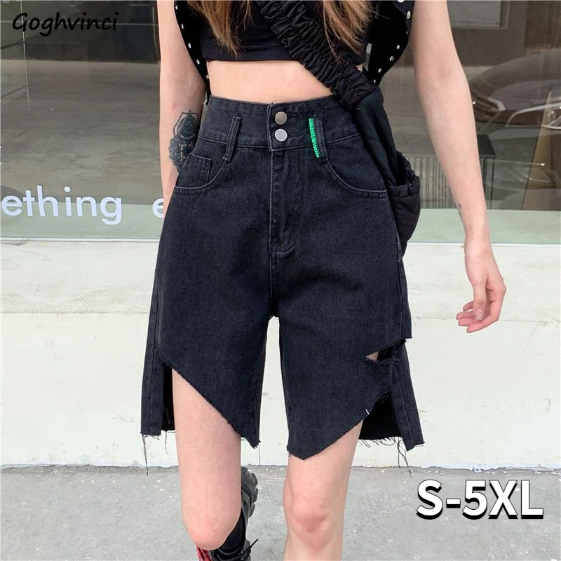 

Shorts Women Denim Summer Hotsweet High Waist All-match Cool Streetwear Sexy Girls Fashion Korean Style Do Old Designed Simple