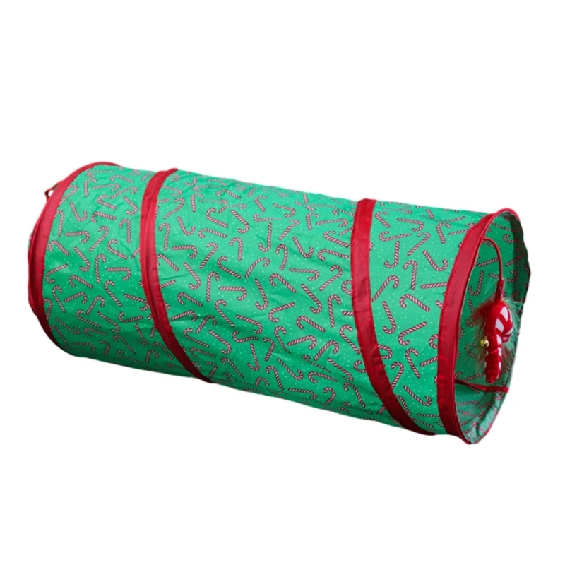 Toy Canes Tunnel Tube Collapsible Spring Rabbit Christmas Tree Tunnel Collapsible Indoor Toy Collapsible 87HA