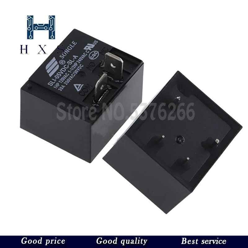 2PCS Power Relays SLI-05VDC-SL-A SLI-12VDC-SL-A SLI-24VDC-SL-A 5V 12V 24V 30A HF2160 4Pin Relay