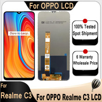 Original For Realme C3 Display LCD RMX2027 RMX2021 RMX2020 Touch Screen Frame Assembly Replacement For Realme C3 LCD