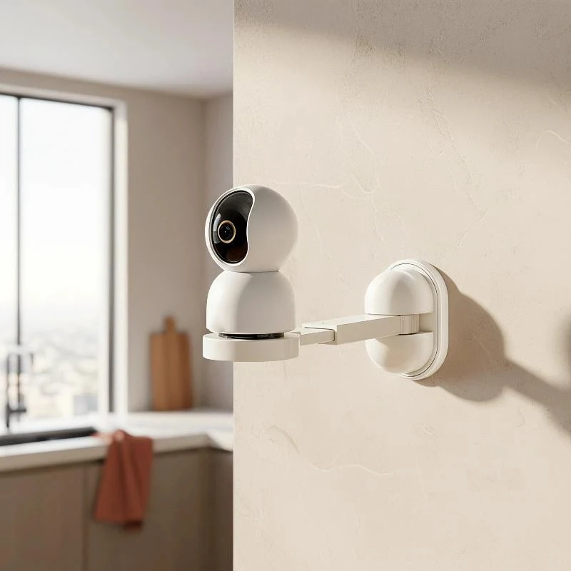 Camera Bracket No Drilling Adjustable Retractable Storage Rack Wall Mount for Kids Room Baby Monitor Security Cam