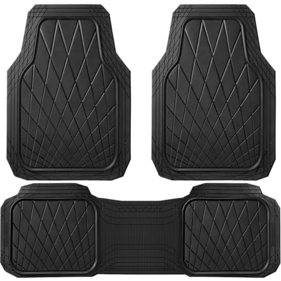 

Heavy Duty Rubber Car Floor Mats, Waterproof Universal Trim-to-Fit Car Mats All Weather Floor Mats for SUV Truck Sedan, Premium