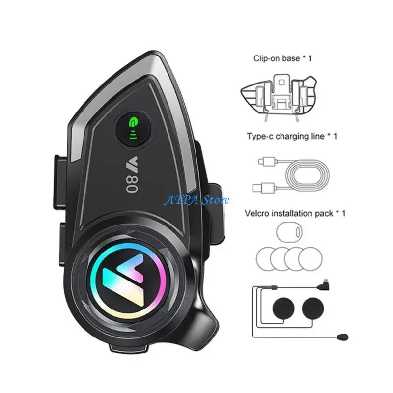 

U13C Handsfree Call Motorcycle Helmet BluetoothHeadset Wireless Earphone Music Player