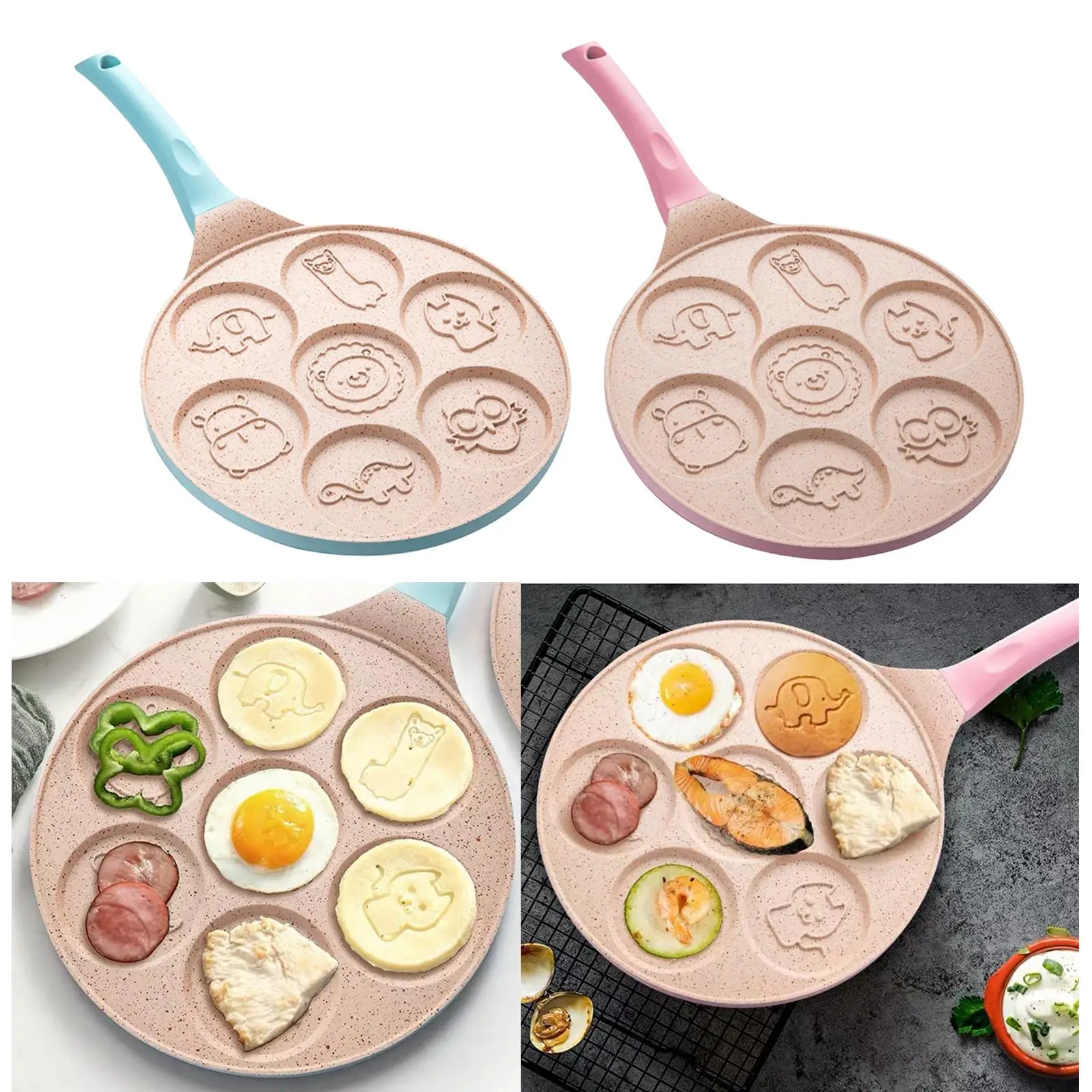 Mini Egg Pancake Frying Pans Non Stick Breakfast Egg Shaper Mold Pan Cookwares