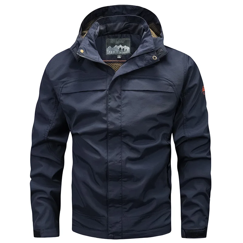 Cappotto da alpinismo americano primaverile e autunnale cappotto da Sprint sottile da uomo giacca da lavoro con cappuccio per sport all\'aria aperta