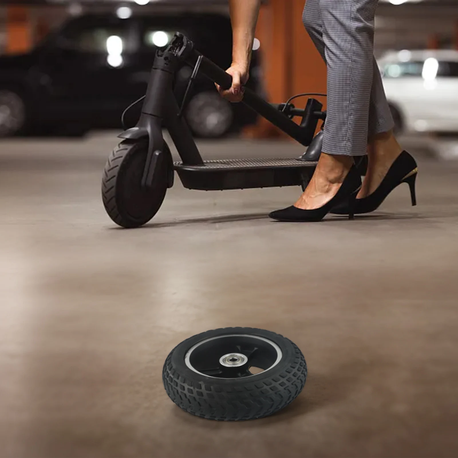 

Riding On Streets Off-road Riding Electric Scooter Solid Wheel Scooter Wheel Hub Long-lasting Performance Optimal Compatibility