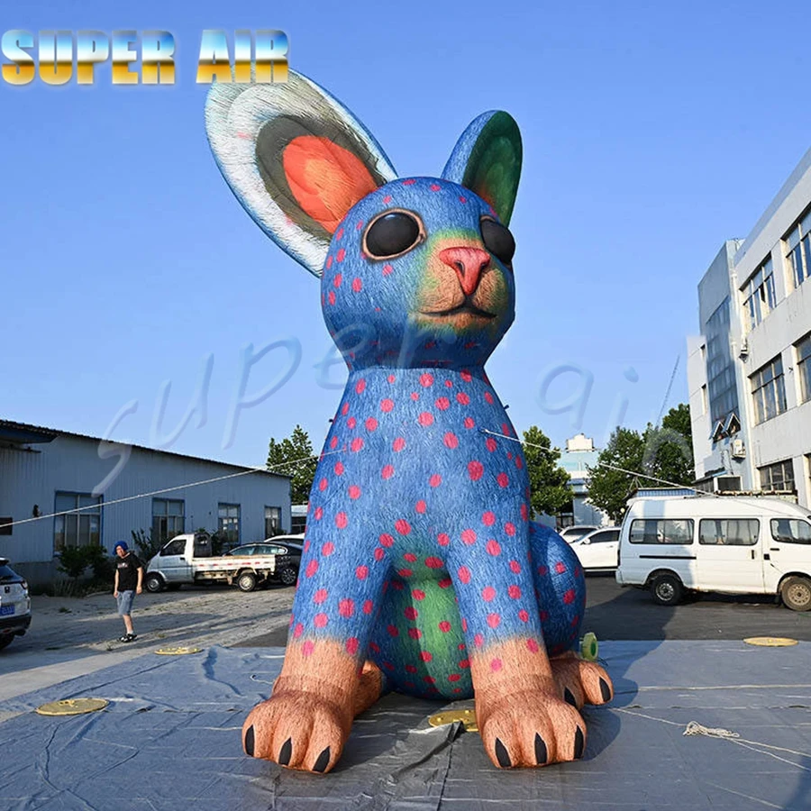Nowy produkt, niestandardowe logo reklamowe, dmuchany królik, kreskówkowy dmuchany królik na targi.