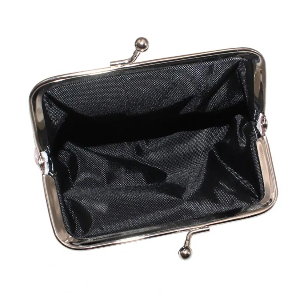 Waterproof Coin Holder Vintage Women's Small Coin Purse with Kiss Lock Sparkling Sequins Mini Wallet Keychain Zip for Coins