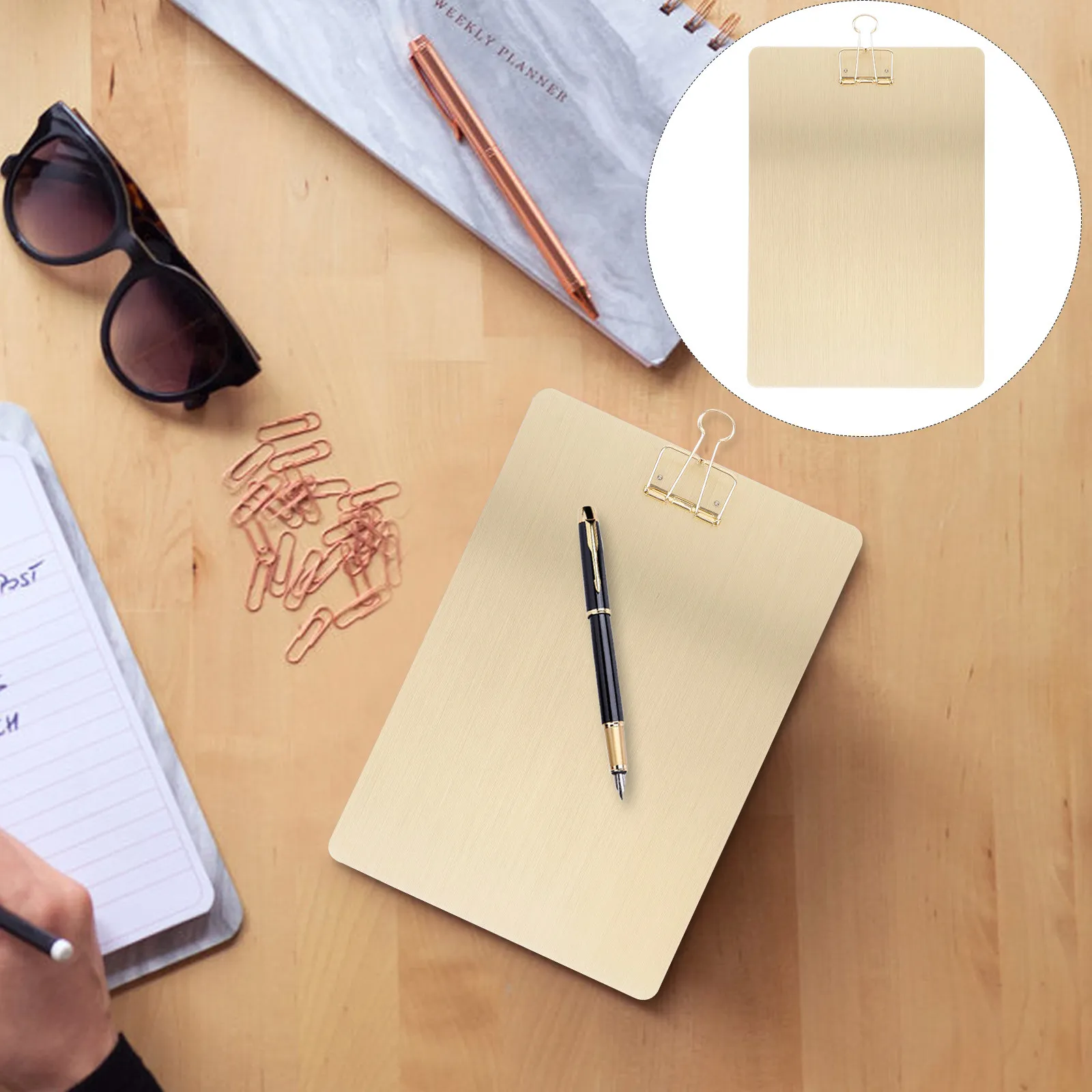 

Multi-Function A4 Clipboard Writing Board Portable File Clip Convenient Writing Support Board for Office Clipboard