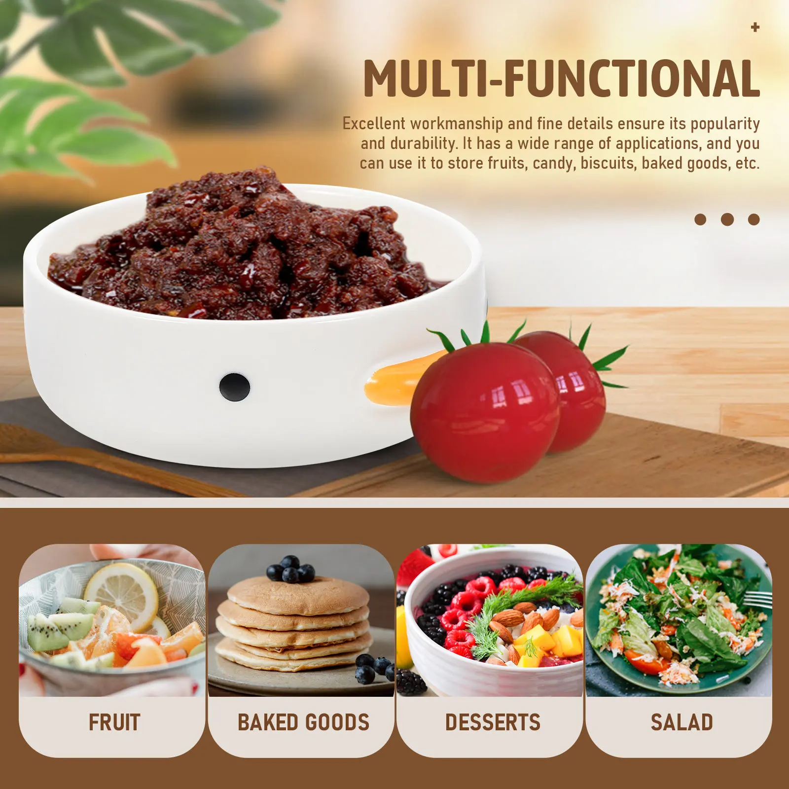 Ceramic Food Bowl Cartoon Chick Design Adorable Multi-Purpose Dessert Storage for Home Kitchen Parties Ceramic Bowl