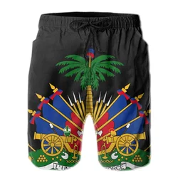 Haiti 3d Print Short Pants For Men Drawstring Casual Summer Beach Shorts Gym Cool Surf Board Shorts Quick Dry Swimming Trunks