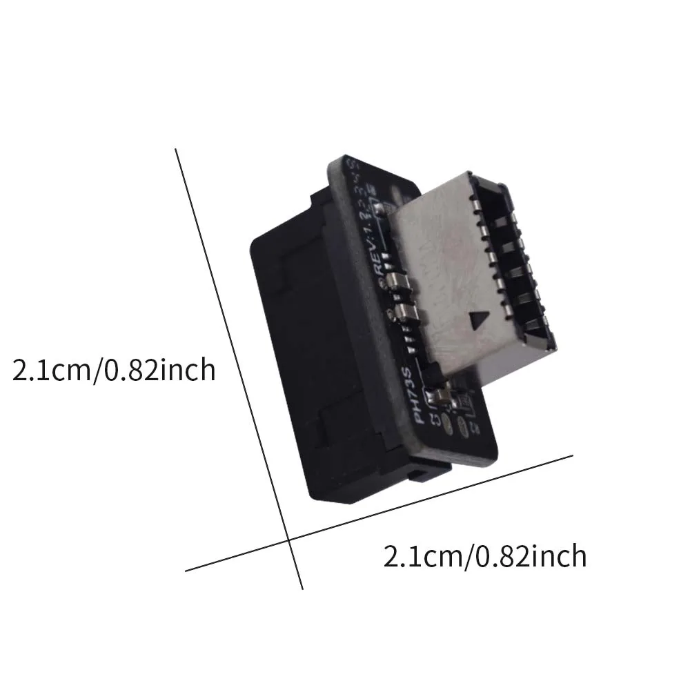 TISHRIC Motherboard USB3.0 19Pin 20Pin To TYPE-E Adapter Chassis PC Case TYPE-C Socket USN3.1 PH73S Expansion Board Up To 10Gbps