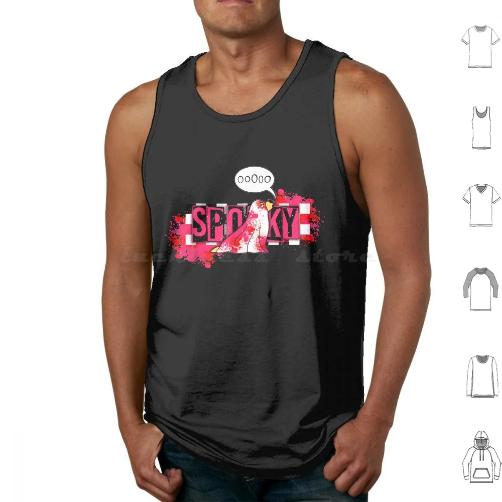 Funny Spooky Dog Ghost Halloween Dog Lovers Costume Tank Tops Print Cotton Happy Halloween English Bulldog Pumpkin Jack O