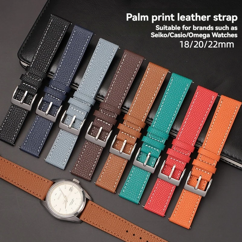 

Retro Genuine Leather Watch Strap for Seiko Omega Casio 18/20/22mm Quick Release Waterproof Bracelet for for Blancpain X Swatch