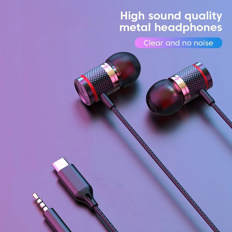 Olaf-auriculares con cable tipo C de 3,5mm, cascos estéreo 9D con micrófono, manos libres, deportivos, para Xiaomi, Huawei, Samsung