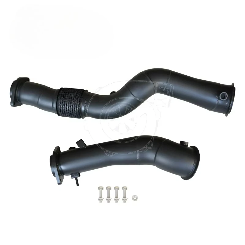 Exhaust Downpipe for BMW S58 G80 G82 M3 M4 2020+ with Black Ceramic Coating