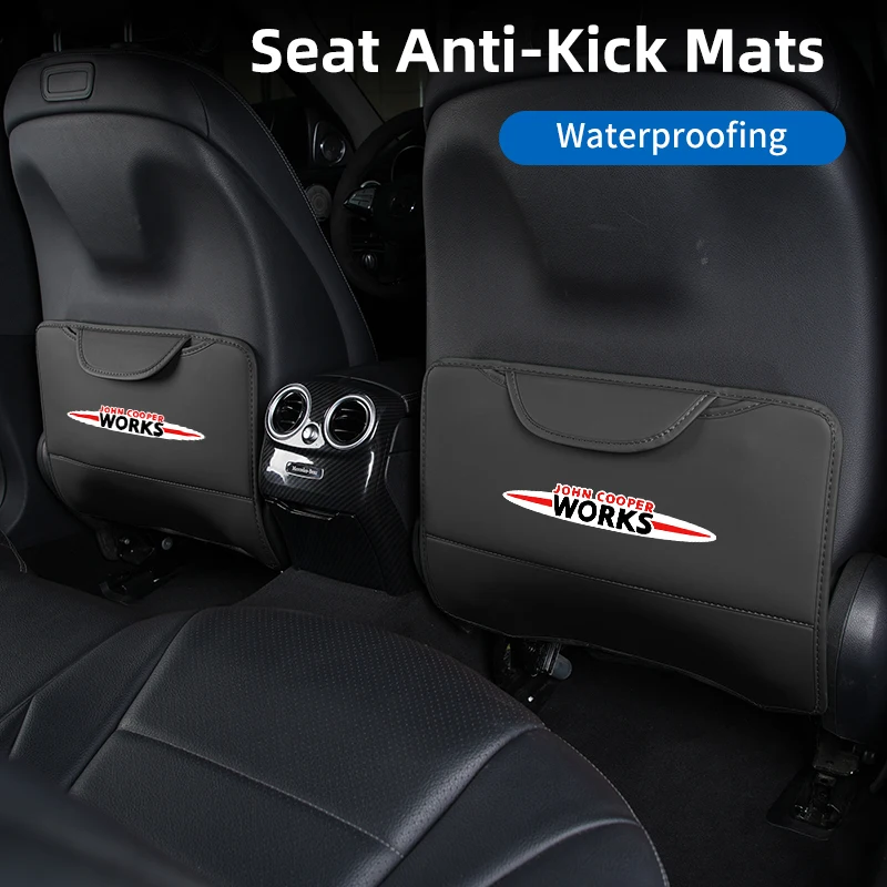 Car Seat Anti-Kick Pad Seatback Storage Protector Cover Accessories For MINI WORKS Cooper R56 F50 F55 F56 R50 R53 R55 R57 R58 R5