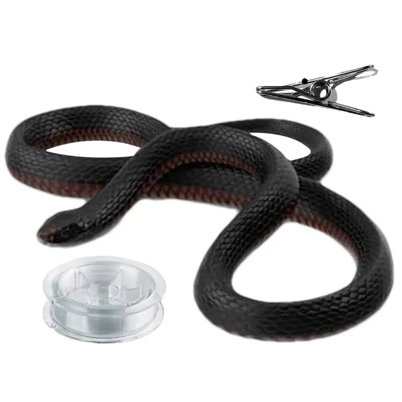 Scherzo serpente Scherzo serpente in silicone con clip per corda Kit bavaglio da golf realistico Scherzi da gioco in silicone Giocattolo per bambini Adulti e uomini