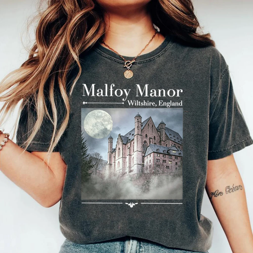 Malfoy Manor Comfort Shirt Subtle Booklover Tshirt Gothic Fandom Merch Dark Academia Bookish T-shirt Dramione Fanfiction Tee Top