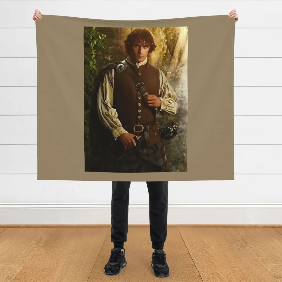 

Sam Heughan 1 Throw Blanket funny gift Polar decorative Summer Blankets