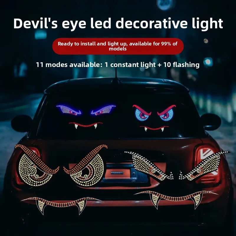

Новый автомобильный светодиодный дисплей Vampire Demon's Eye, декоративный светильник