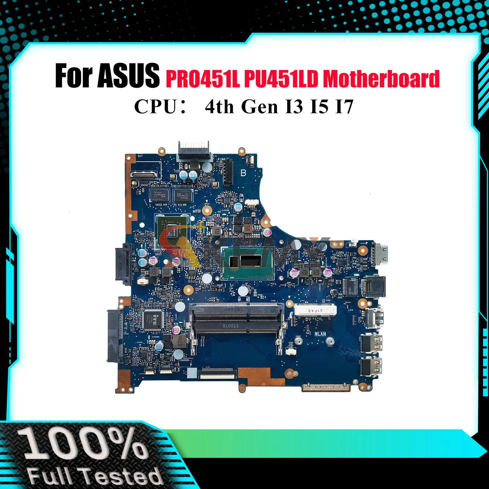 

Материнская плата для ноутбука PU451LD для ASUS VivoBook PU451LD PU451L PRO451L, материнская плата для ноутбука с процессором I3 I5 I7, 100% тестирование, ОК, быстрая доставка