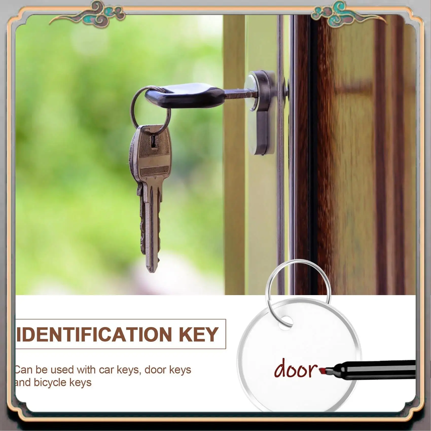 Durable Metal Rim Tags Key Tags Round Paper Tags With Metal Rings White Label For Car Keys And Door Keys (100)
