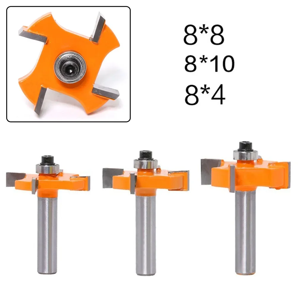 8mm Shank T Type Bearings Wood Milling Cutter Industrial Grade Rabbeting Bit Woodworking Tool Router Bits For Wood