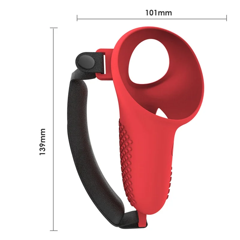 1 Pair Silicone Joystick Covers Non-Slip Controller Grips Cover With Adjustable Strap Anti-Fall For Meta Quest 3 VR-Y47A