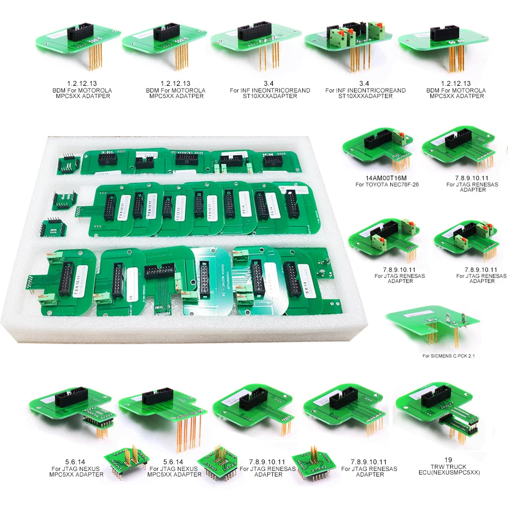 Full Set BDM Frame Adapter 22PCS Bdm Adapter For KTAG KESS FGTECH BDM100 Probe Adapters LED ECU Programmer RAMP Chip Tuning Tool