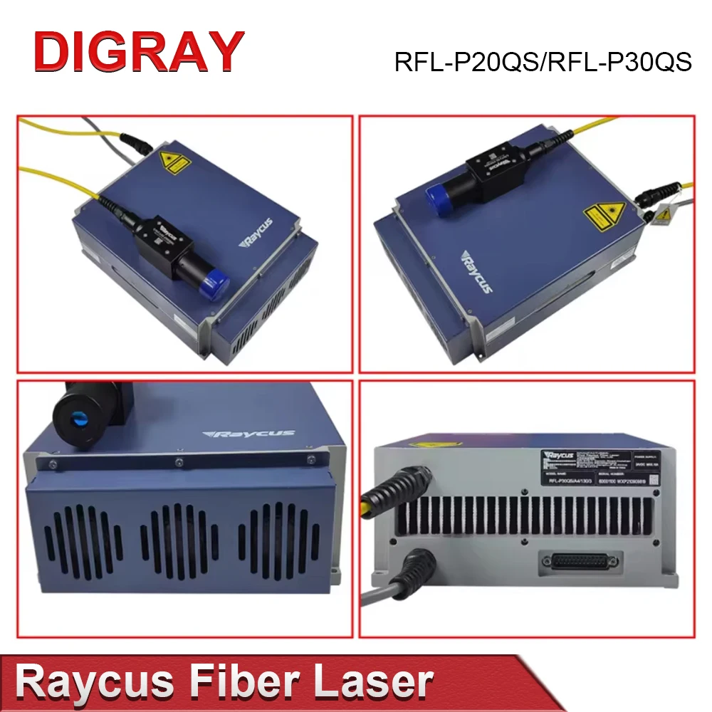 DIGRAY RFL-P20QS/30QS Raycus 20W 30W Q-switched Pulse Fiber Laser Source 1064nm Module for Metal Marking and Engraving Machine